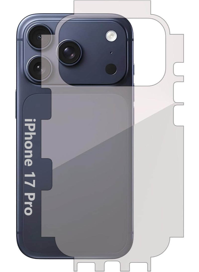 Muzz MATTE Back Sticker Screen Protector for iPhone 17 Pro, Matte Anti-Fingerprint, Full Side Anti-Scratch, Gelatin Material (iPhone 17 Pro) - Image 1